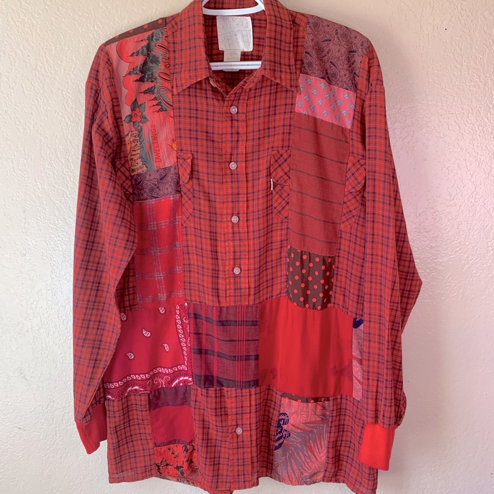 Staley/Gretszinger Vintage Boho Patchwork Red Mix… - image 2